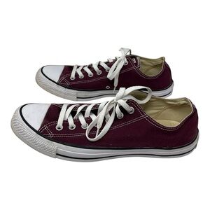 Converse Maroon Mens Size 11 All Star Sneakers Tennis Shoes White Laces Women 13